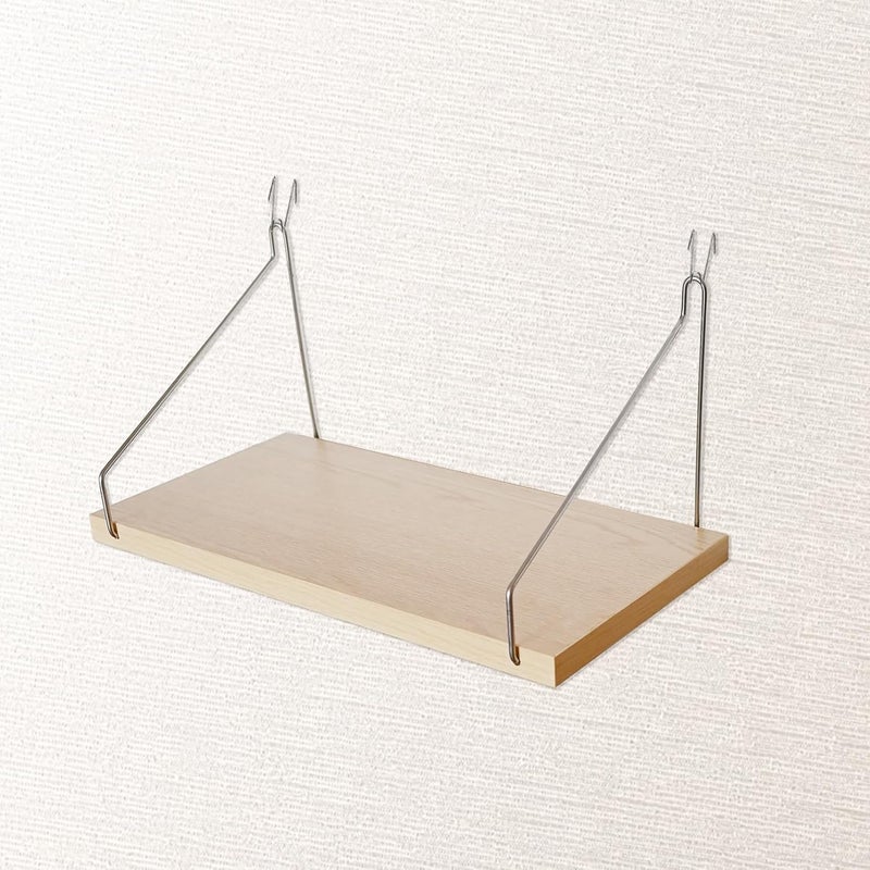 CHONIC Fabric Walls Cubicle Shelf with Hooks, 11.8' Wooden Cubicle Shelves with Hangers, Cubical Accessories for Work, Office Cubicle Wall Decor, Cubicle Decorations for Women Men Desk (1, Natural) - Image 5